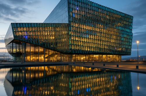 Harpa Conference Hall In Reykjavk Iceland